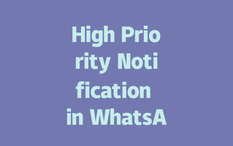High Priority Notification in WhatsApp: Why It Matters in 2025 一