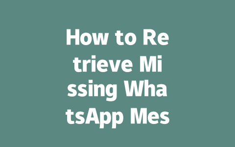 How to Retrieve Missing WhatsApp Messages in 2025 Step Guide 一