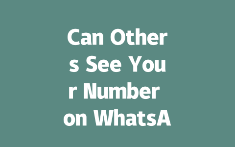 Can Others See Your Number on WhatsApp: Privacy Guide 2025 一