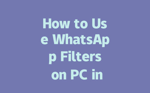 How to Use WhatsApp Filters on PC in 2025 一