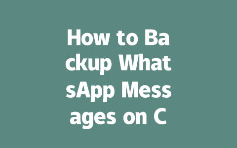 How to Backup WhatsApp Messages on Chromebook in 2025 一