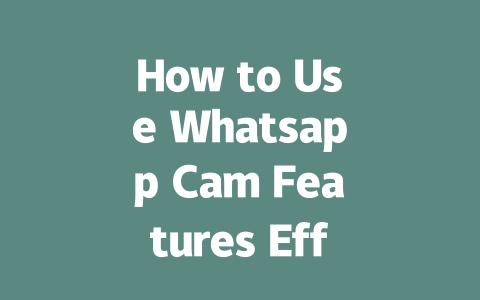 How to Use Whatsapp Cam Features Effectively in 2025 一