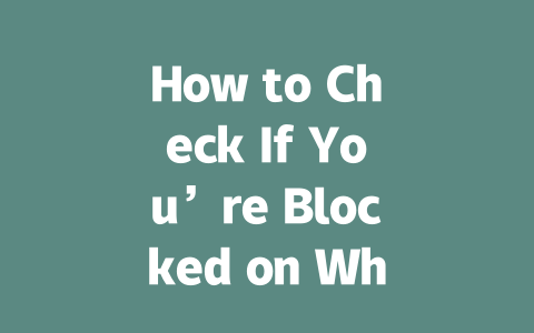 How to Check If You’re Blocked on WhatsApp 2025 Guide 一