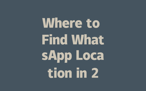 Where to Find WhatsApp Location in 2025 Settings 一
