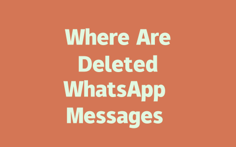 Where Are Deleted WhatsApp Messages Stored in 2025 一