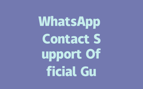 WhatsApp Contact Support Official Guide 2025 一