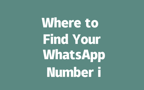 Where to Find Your WhatsApp Number in 2025 一