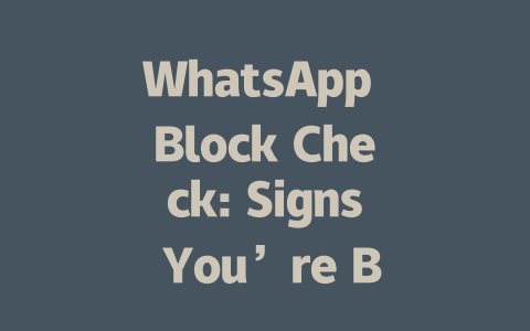 WhatsApp Block Check: Signs You’re Blocked in 2025 一