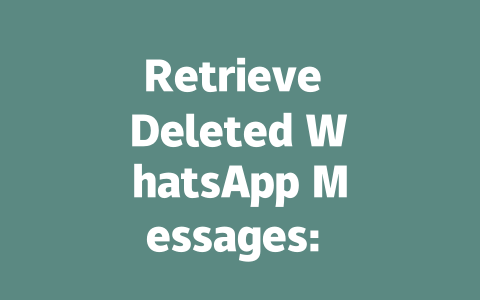 Retrieve Deleted WhatsApp Messages: Step-by-Step Guide for 2025 一