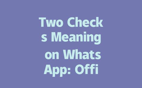 Two Checks Meaning on WhatsApp: Official Guide 2025 一