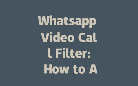 Whatsapp Video Call Filter: How to Apply Effects in 2025 一
