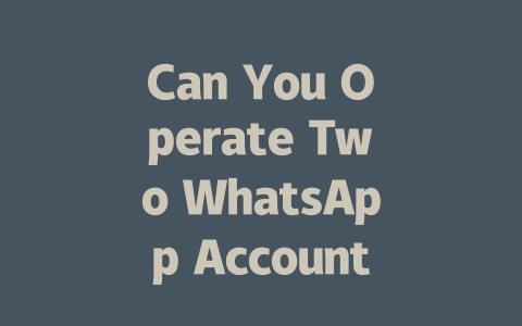 Can You Operate Two WhatsApp Accounts on One Phone Easily in 2025 一