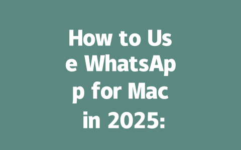 How to Use WhatsApp for Mac in 2025: A Step-by-Step Guide 一