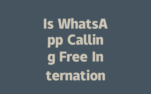 Is WhatsApp Calling Free Internationally in 2025 Official Guide 一