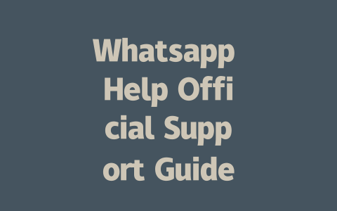 Whatsapp Help Official Support Guide 2025 一