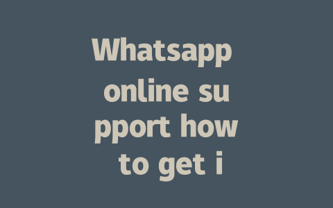 Whatsapp online support how to get instant help in 2025 一