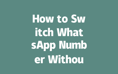 How to Switch WhatsApp Number Without Losing Contacts 2025 Guide 一
