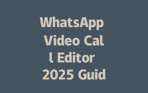 WhatsApp Video Call Editor 2025 Guide 一