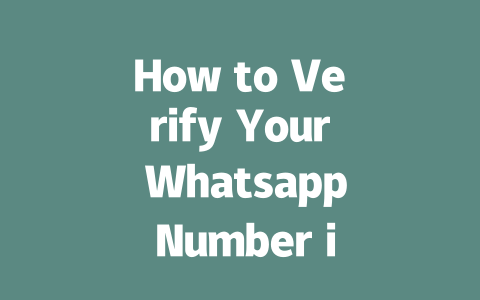 How to Verify Your Whatsapp Number in Minutes 2025 Guide 一