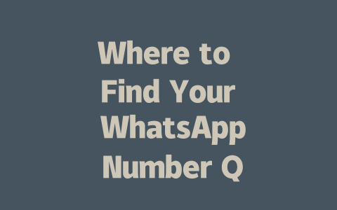Where to Find Your WhatsApp Number QR Code in 2025 一