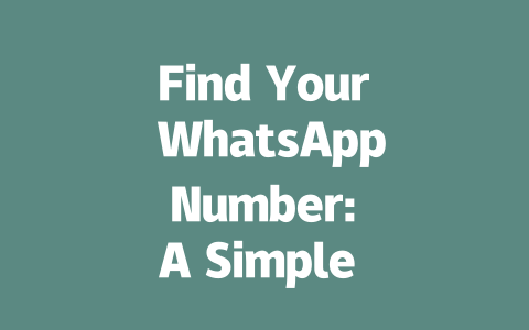 Find Your WhatsApp Number: A Simple 2025 Guide 一