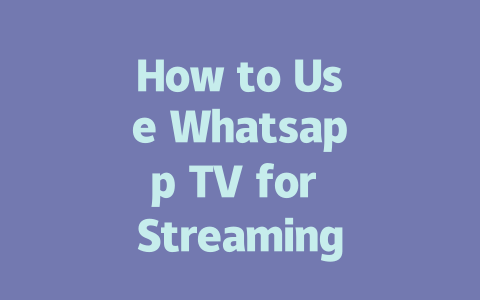 How to Use Whatsapp TV for Streaming in 2025 一