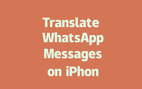 Translate WhatsApp Messages on iPhone: Step-by-Step Guide 一