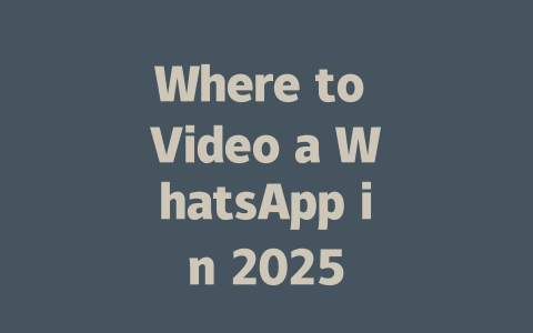 Where to Video a WhatsApp in 2025 一