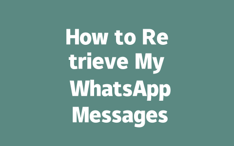 How to Retrieve My WhatsApp Messages in 2025 一
