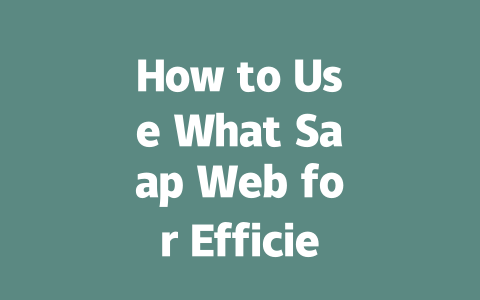 How to Use What Saap Web for Efficient Messaging in 2025 一