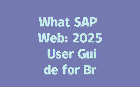 What SAP Web: 2025 User Guide for Browser Access 一