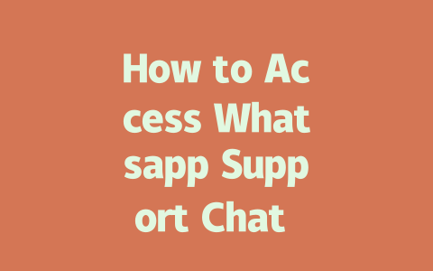 How to Access Whatsapp Support Chat 2025 Guide 一