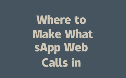 Where to Make WhatsApp Web Calls in 2025 一