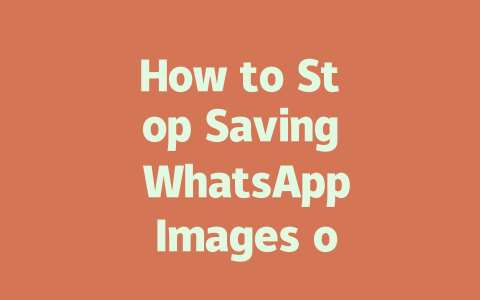 How to Stop Saving WhatsApp Images on Android in 2025 一