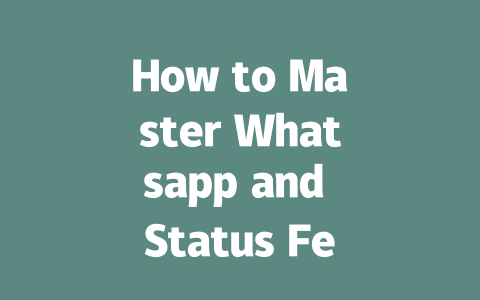 How to Master Whatsapp and Status Features in 2025 一