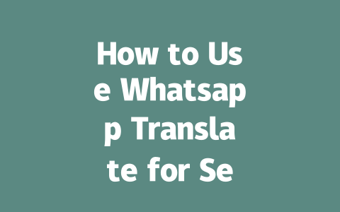 How to Use Whatsapp Translate for Seamless Conversations in 2025 一
