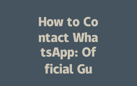 How to Contact WhatsApp: Official Guide for 2025 Users 一