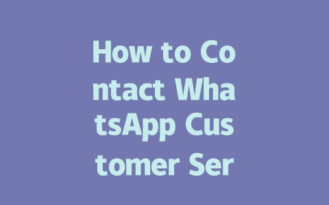 How to Contact WhatsApp Customer Service 2025 Guide 一