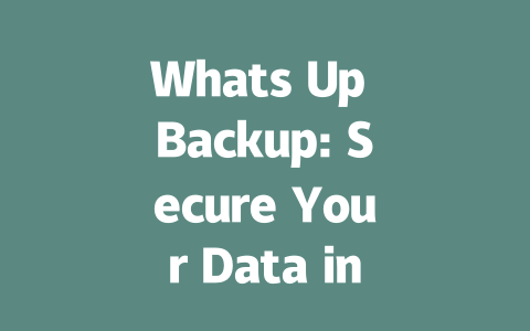 Whats Up Backup: Secure Your Data in 2025 Step by Step 一