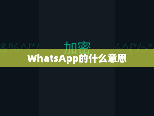 WhatsApp的什么意思