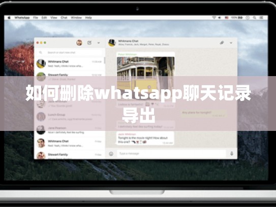 如何删除whatsapp聊天记录导出