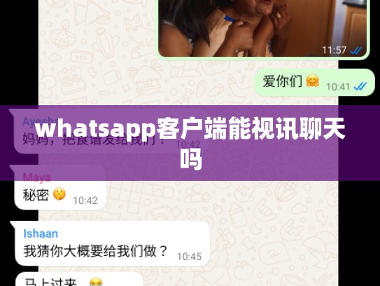whatsapp客户端能视讯聊天吗