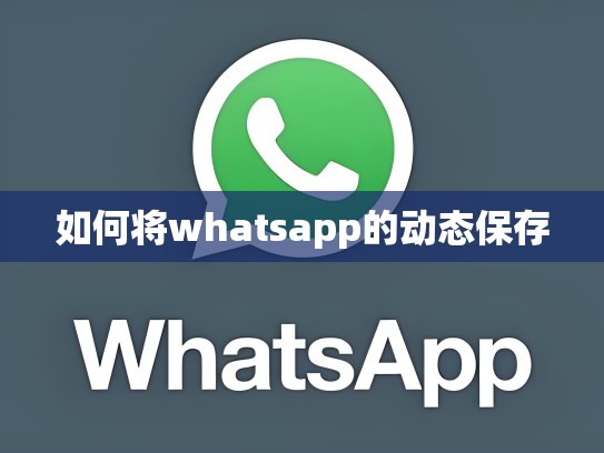 如何将whatsapp的动态保存