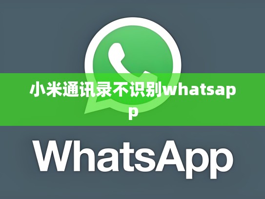 小米通讯录不识别whatsapp