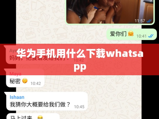 华为手机用什么下载whatsapp