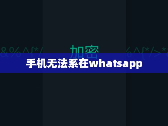 手机无法系在whatsapp