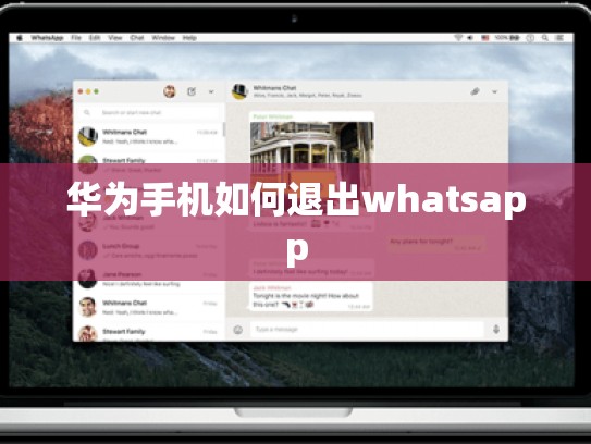 华为手机如何退出whatsapp