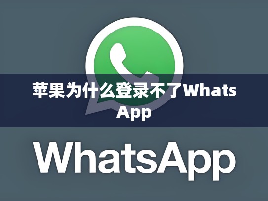 苹果为什么登录不了WhatsApp
