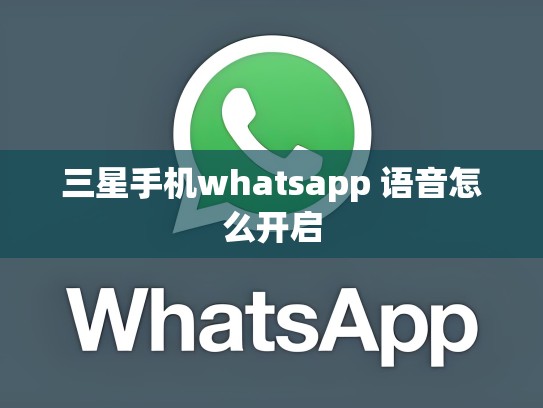 三星手机whatsapp 语音怎么开启