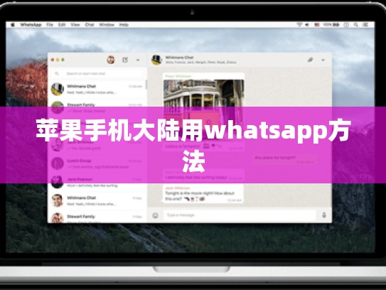 苹果手机大陆用whatsapp方法